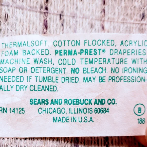 Sears Drapes 48W x 62L Tweed Print Pinch Pleat Curtains Blue VTG 50s 60s NEW